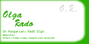 olga rado business card