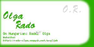 olga rado business card